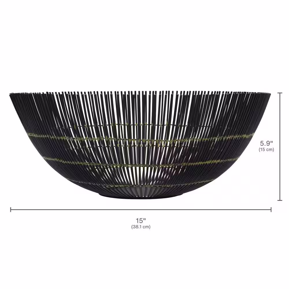 Mikasa Gourmet Basics Benson Black Large Centerpiece Basket