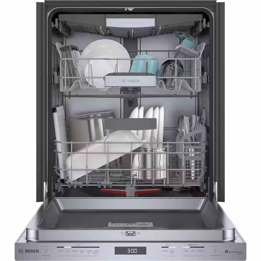 Bosch 800 Series 24 in. Stainless Steel Top Control Tall Tub Pocket Handle Dishwasher with Stainless Steel Tub, 42 dBA