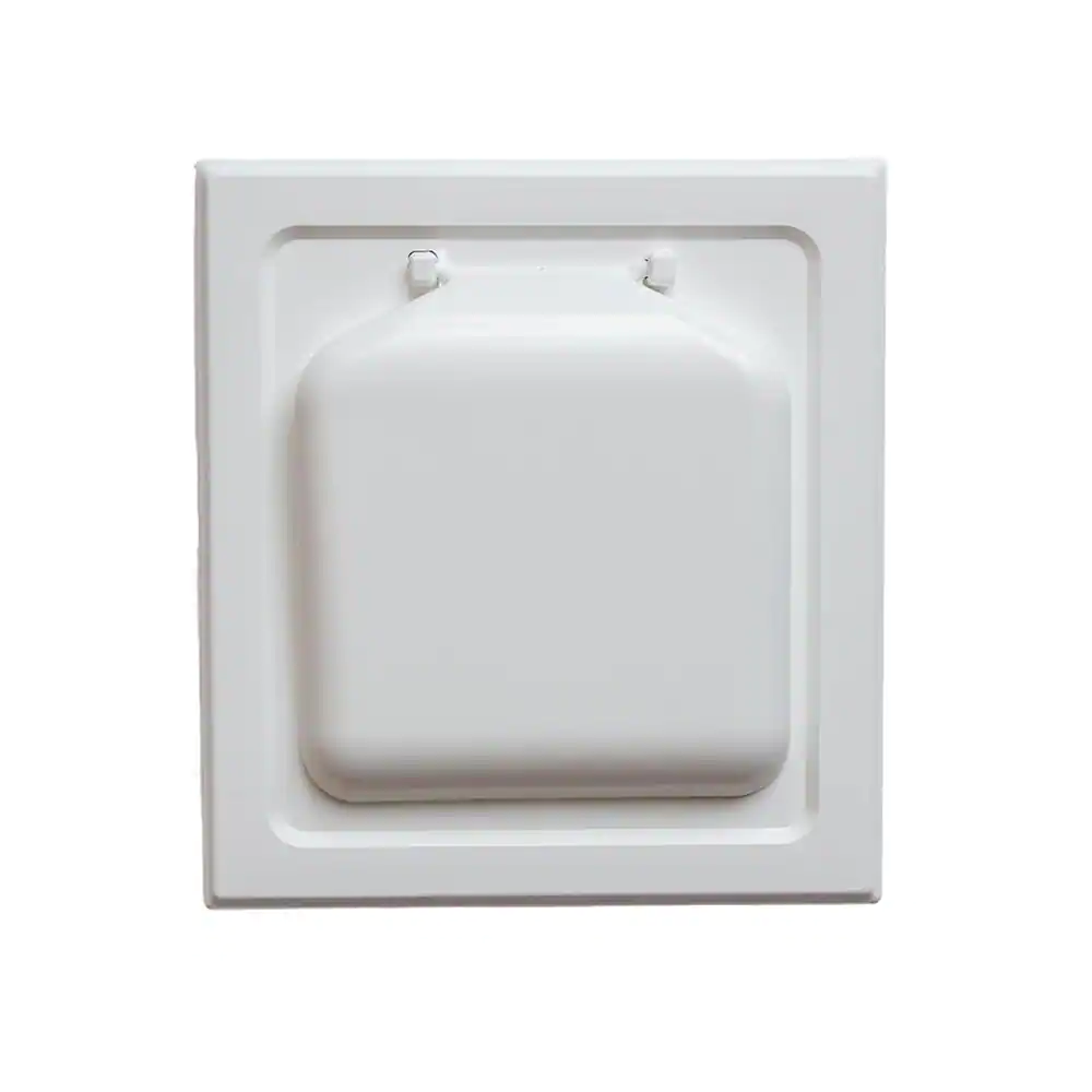 None No Pest Vent 4 in. Wide-Mount Dual Door Wall Vent in White
