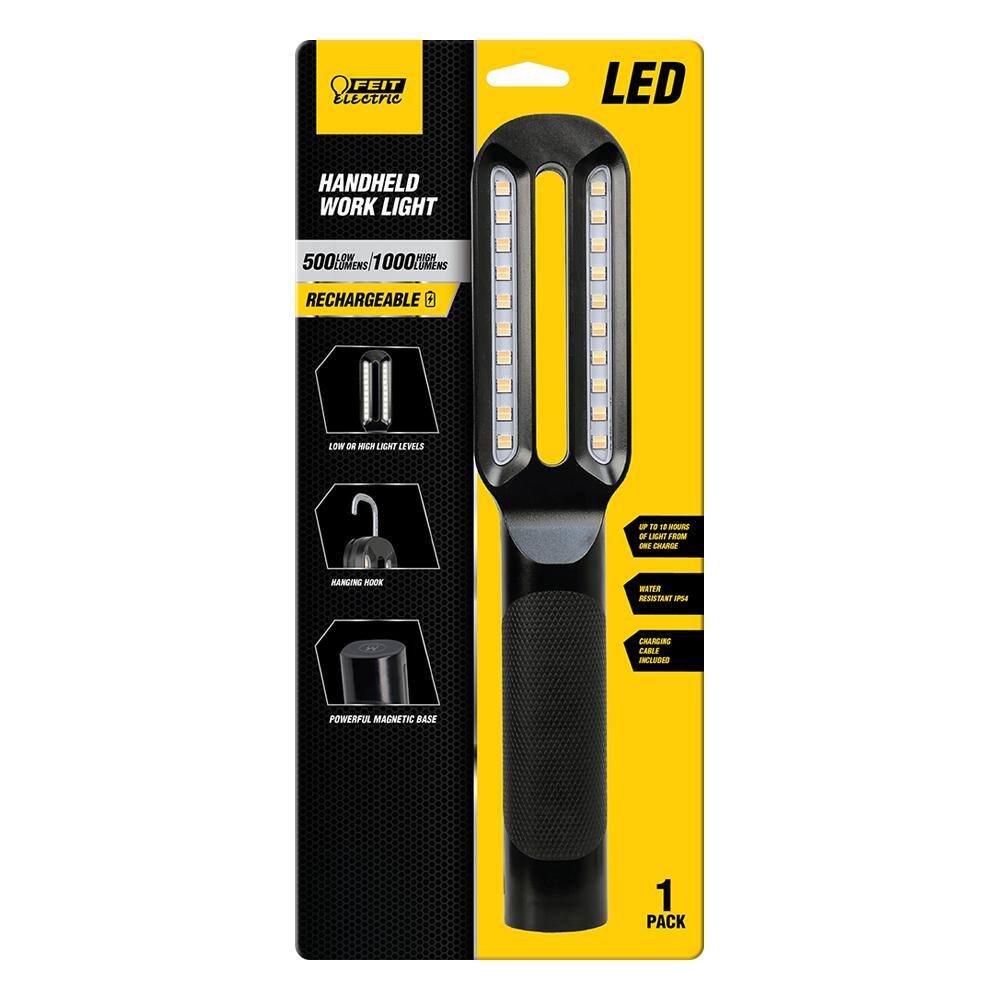Feit Electric 1000 Lumens Ultra Bright COB Handheld Rechargeable With Magnetic Base And Hanging Hook LED Work Light (3-Pack)