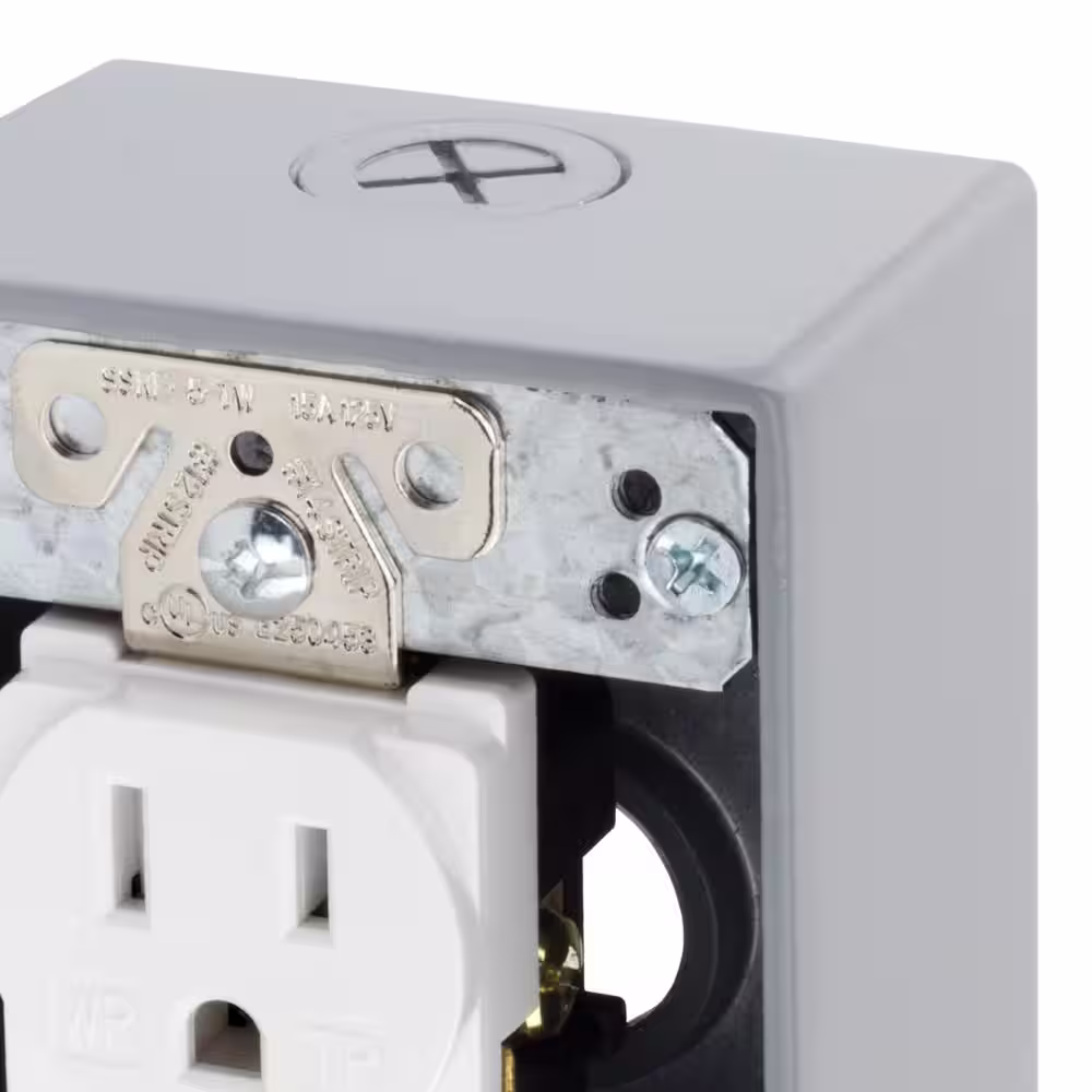 Commercial Electric 1/2 in. Metallic Weatherproof Box Closure Plug, Gray (4-Pack)