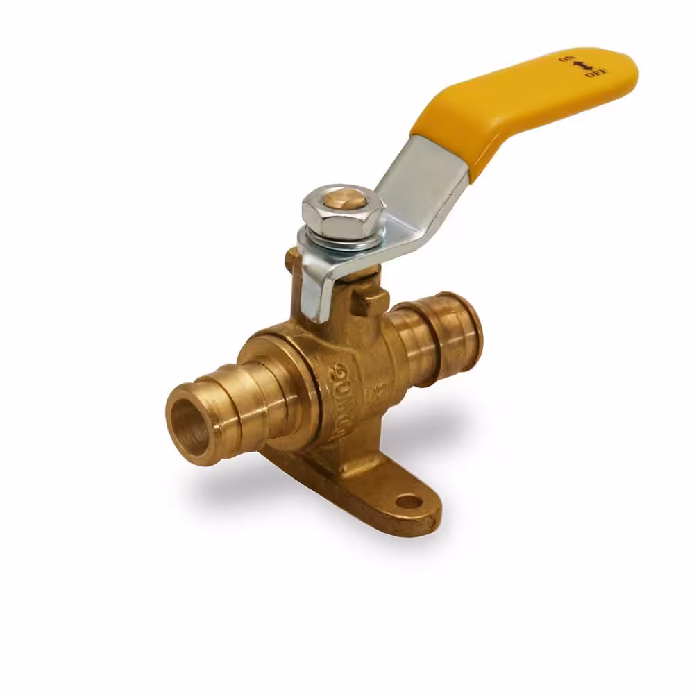 The Plumber's Choice Heavy Duty Brass Full Port Drop Ear PEX Ball Valve with 1/2 in. Expansion PEX Connection (10-Pack)