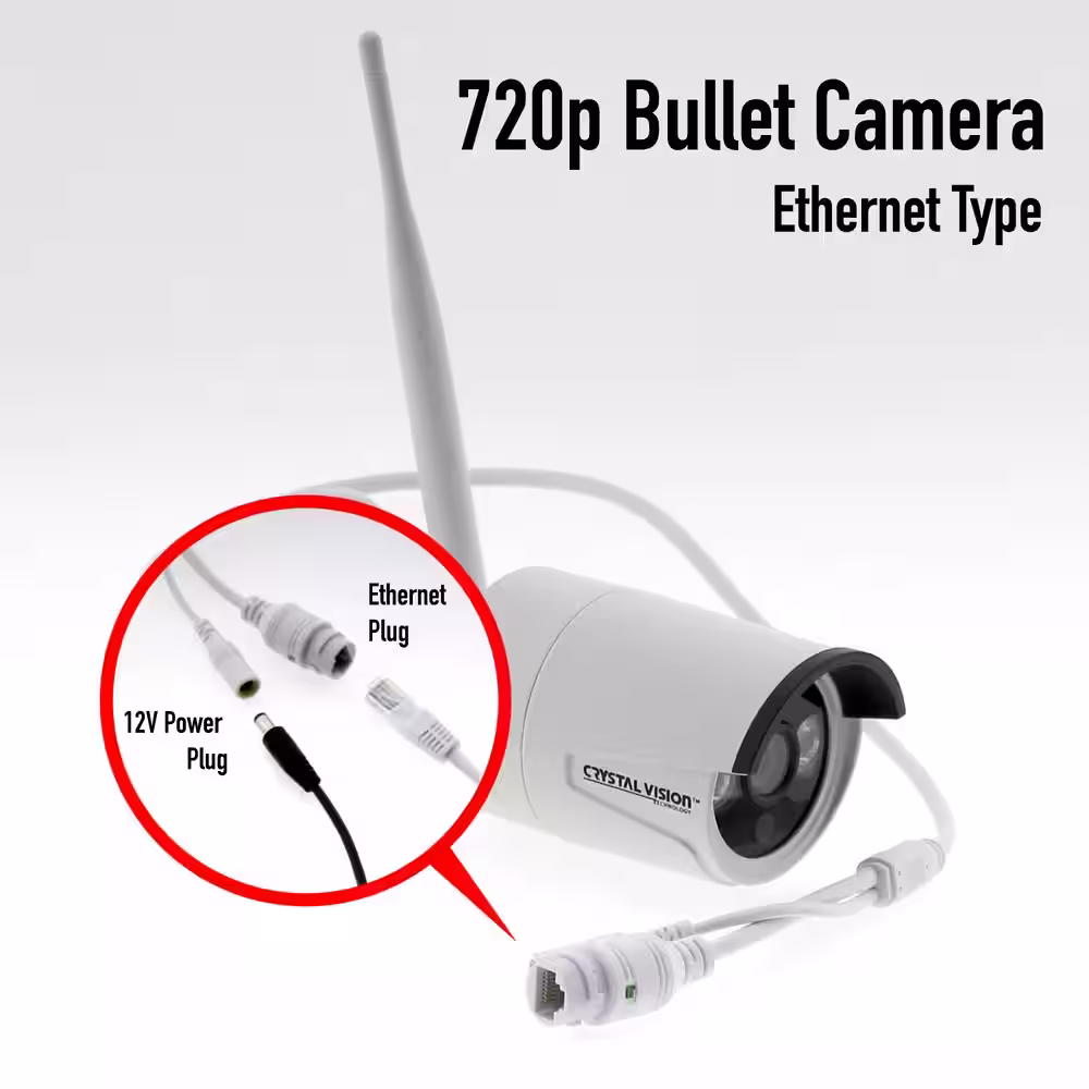 Crystal Vision Wireless Add-On Standard Surveillance Camera for CVT9608E-3010W (Replacement for CVT9604E-3010W)