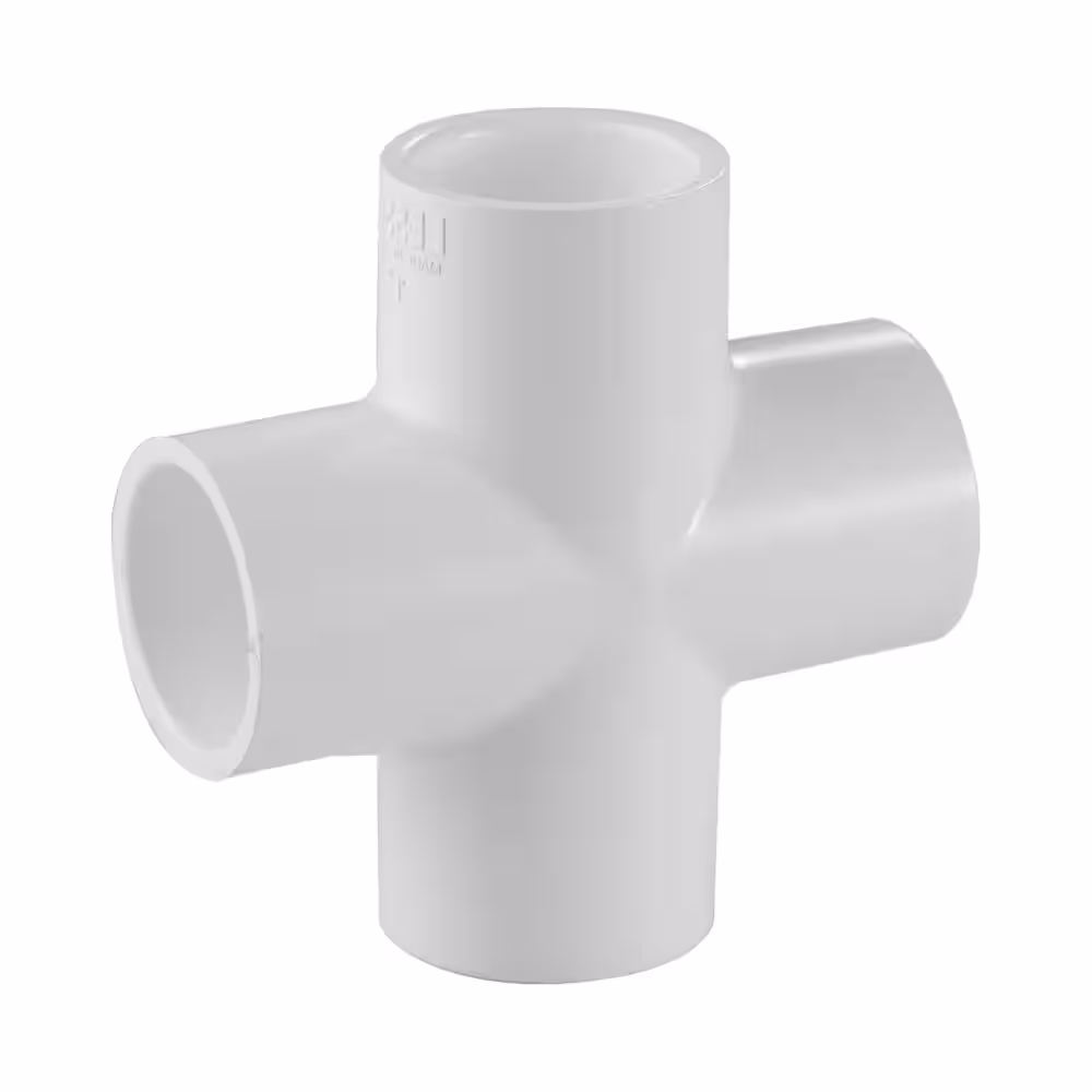 VPC 3/4 in. PVC Schedule 40 All Hub Cross Fitting