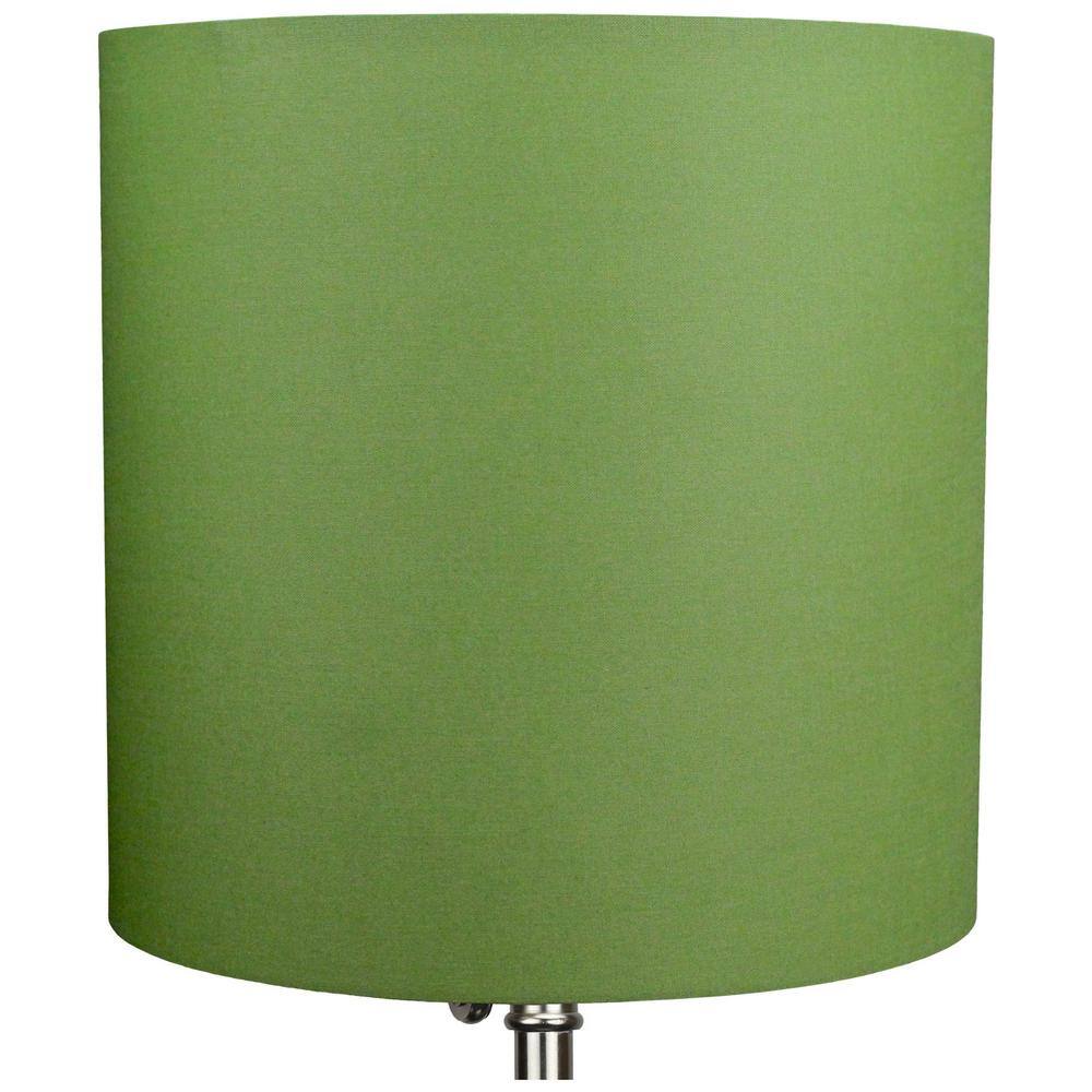 FenchelShades.com 10 in. Top Diameter x 10 in. H x 10 in. Bottom Diameter Linen Peridot Drum Lamp Shade
