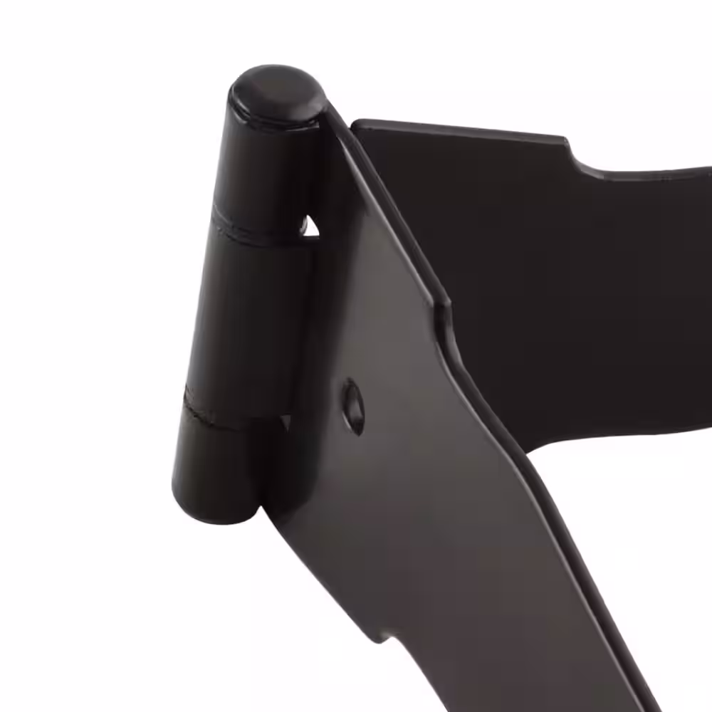 Everbilt 8 in. Black Heavy Duty Decorative Strap Hinge