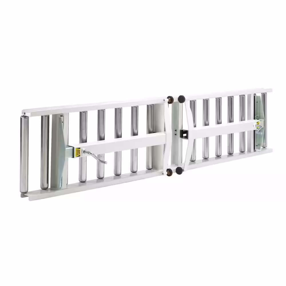 HTC Powder Coated Steel 26.5 in. to 43.5 in. H, 15 in. W Roller Table Adjustable Conveyor with 17 Rollers