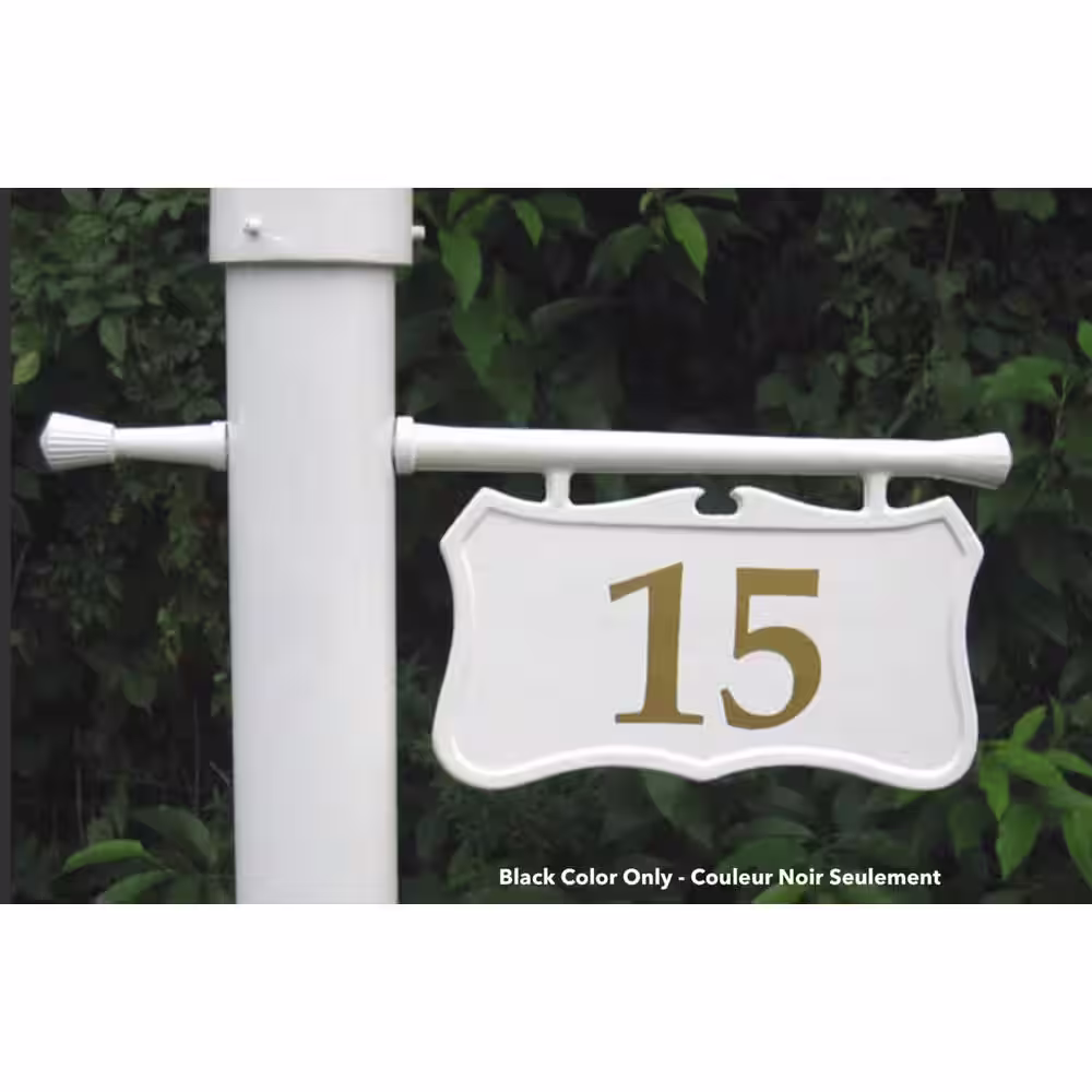 None Classic Cast Aluminum Rectangular Ladder Rest Sign, Black