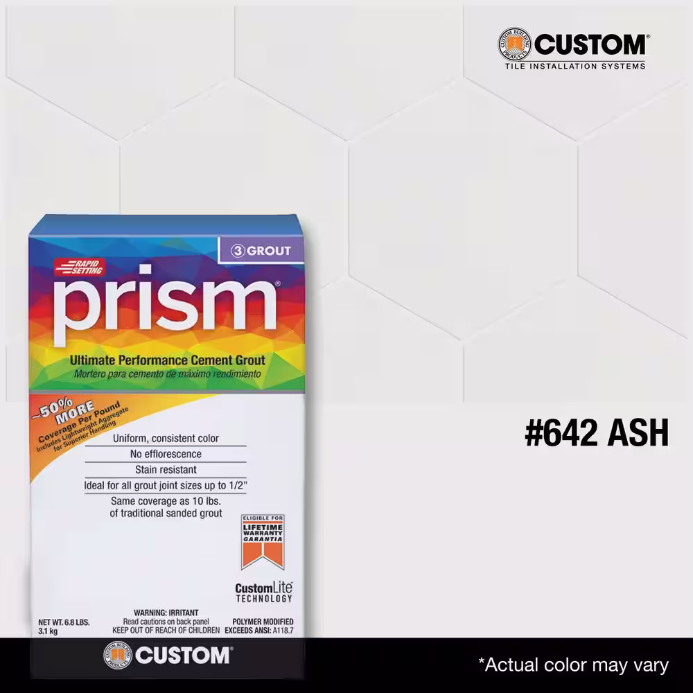 Custom Building Products Prism #642 Ash 17 lb. Ultimate Performance Grout