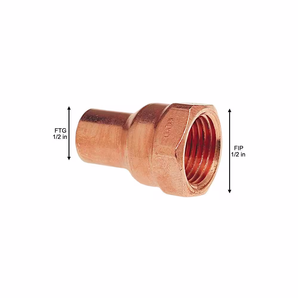 Everbilt 1/2 in. Copper Pressure Fitting x FIP Female Adapter