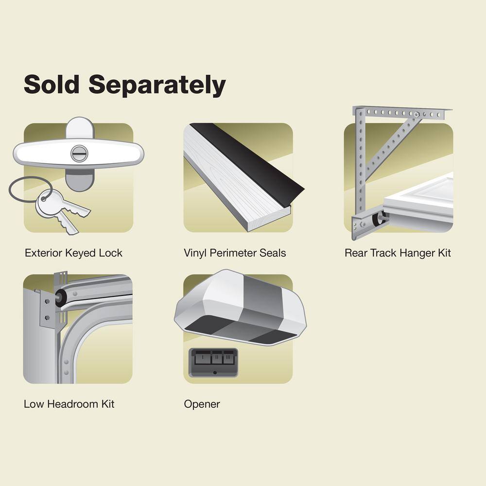 Clopay Gallery Steel 9 ft. x 7 ft. 6.5 R-Value Insulated Medium Finish Garage Door with Windows