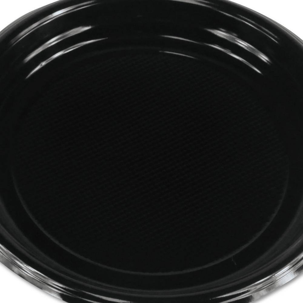 Boardwalk Hi-Impact 9 in. Black, Disposable Plastic Plates (500-Carton)