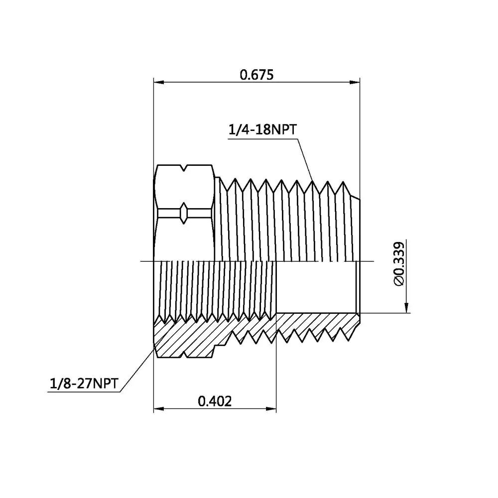 Everbilt 1/4 in. MIP x 1/8 in. FIP Brass Bushing Fitting