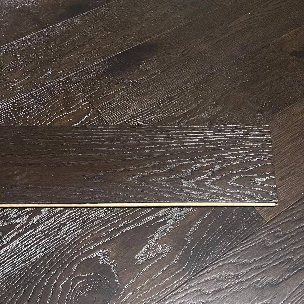 Dekorman Caramel Oak Wire Brushed 3/8 in. T x 6.5 in. W Engineered Hardwood Flooring (31.97 sq. ft./case)