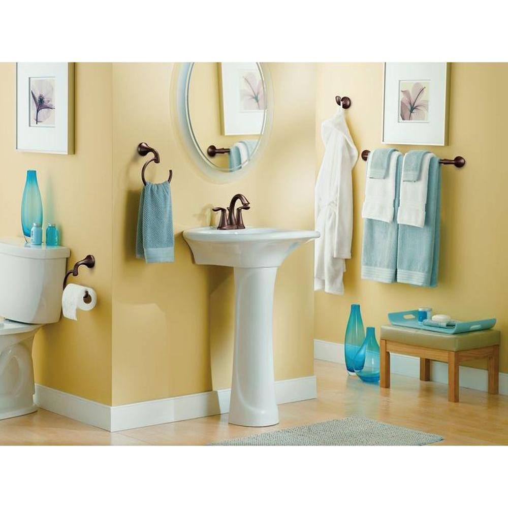 MOEN Eva European Single Post Toilet Paper Holder in Oil Rubbed Bronze