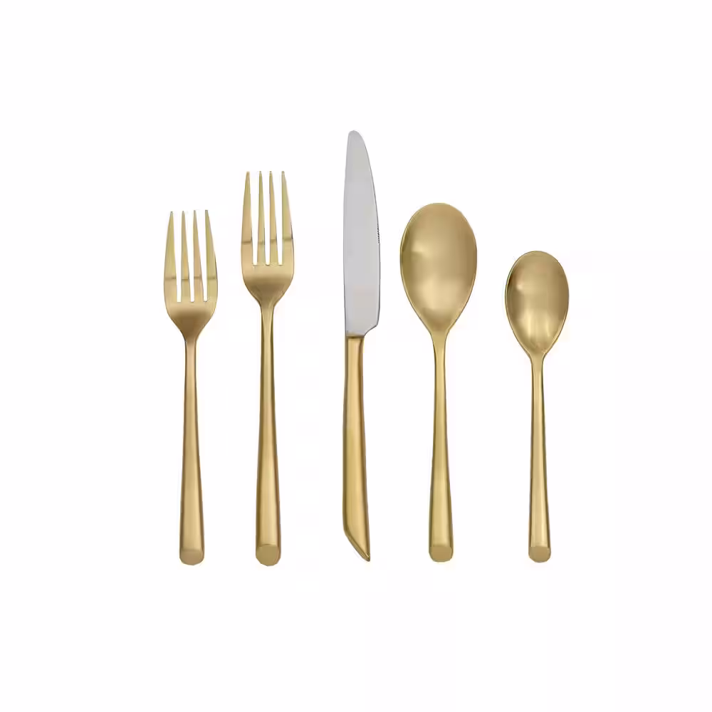 Towle Living Satin Gold Wave 20-Piece Flatware Set (Service for Set for 4)