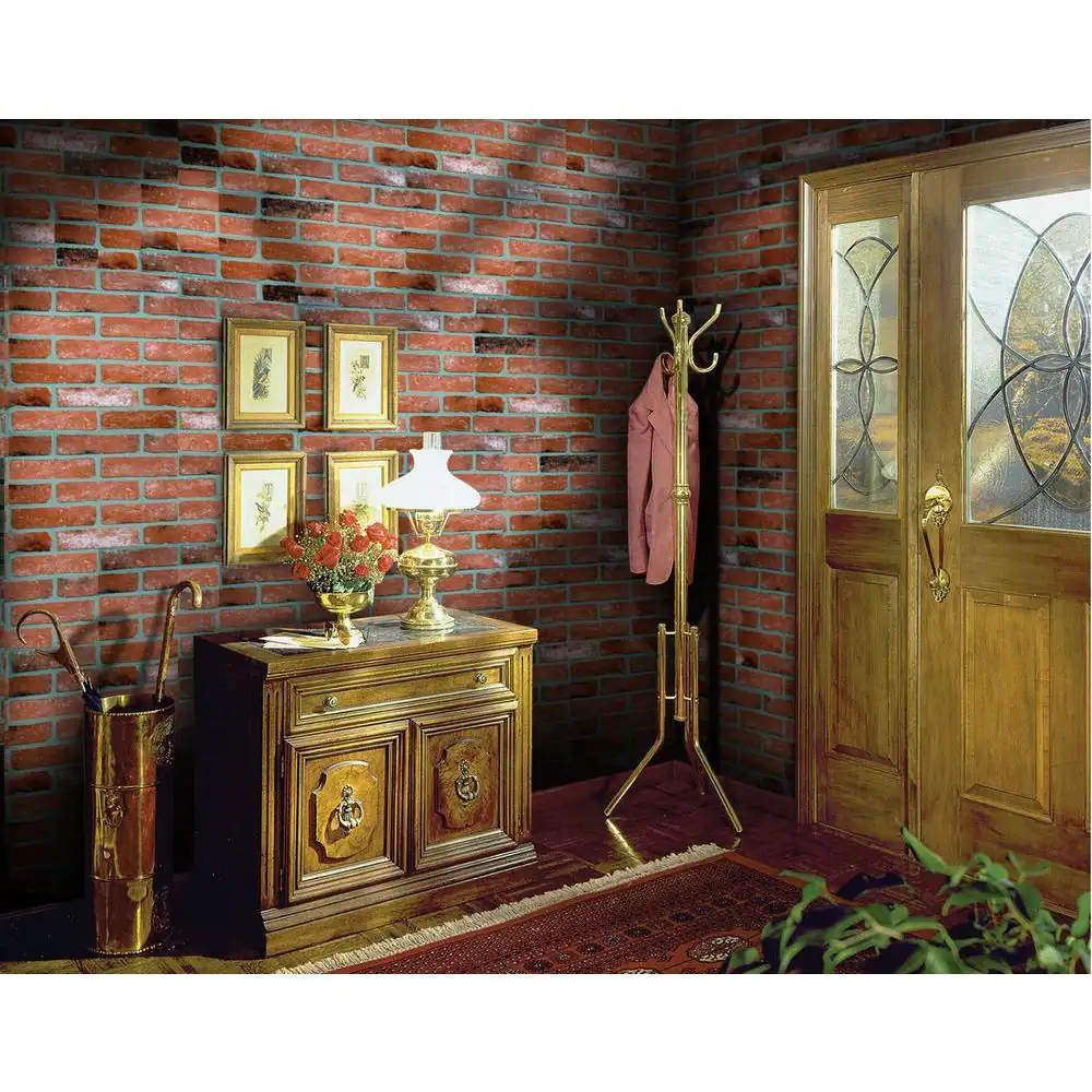 None 1/4 in. x 48 in. x 96 in. HDF Kingston Brick Panel