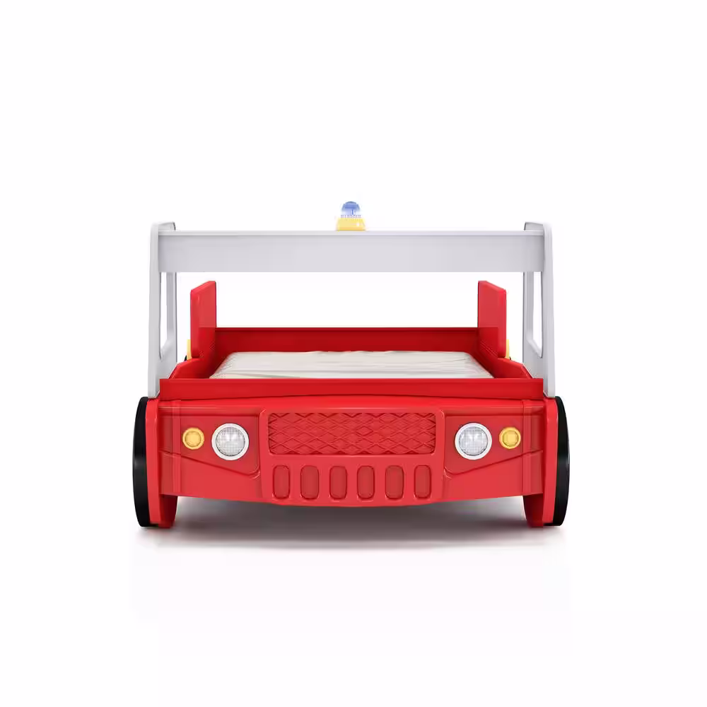 Furniture of America Mitta Red Fire Truck Youth Twin Bed