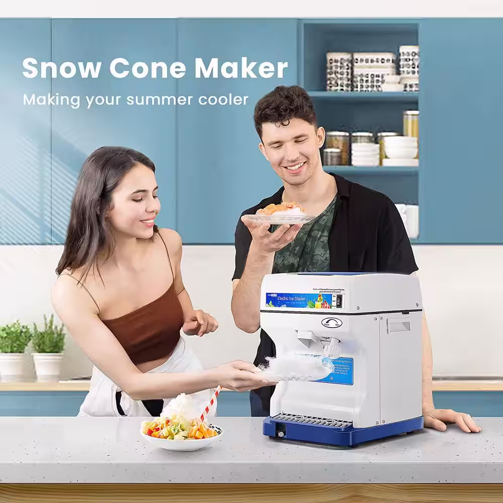 VIVOHOME 4 oz. 265lbs/hr Blue Ice Crusher Shaver Snow Cone Maker Machine