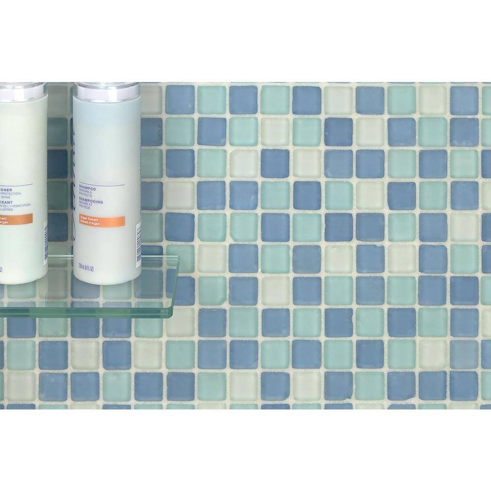 Ivy Hill Tile Ocean Wave Beached 12 in. x 12 in. x 8 mm Frosted Glass Mosaic Tile