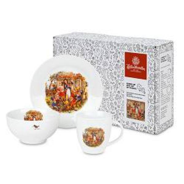 None Weimar 3-Piece Snow White Porcelain Children's Set