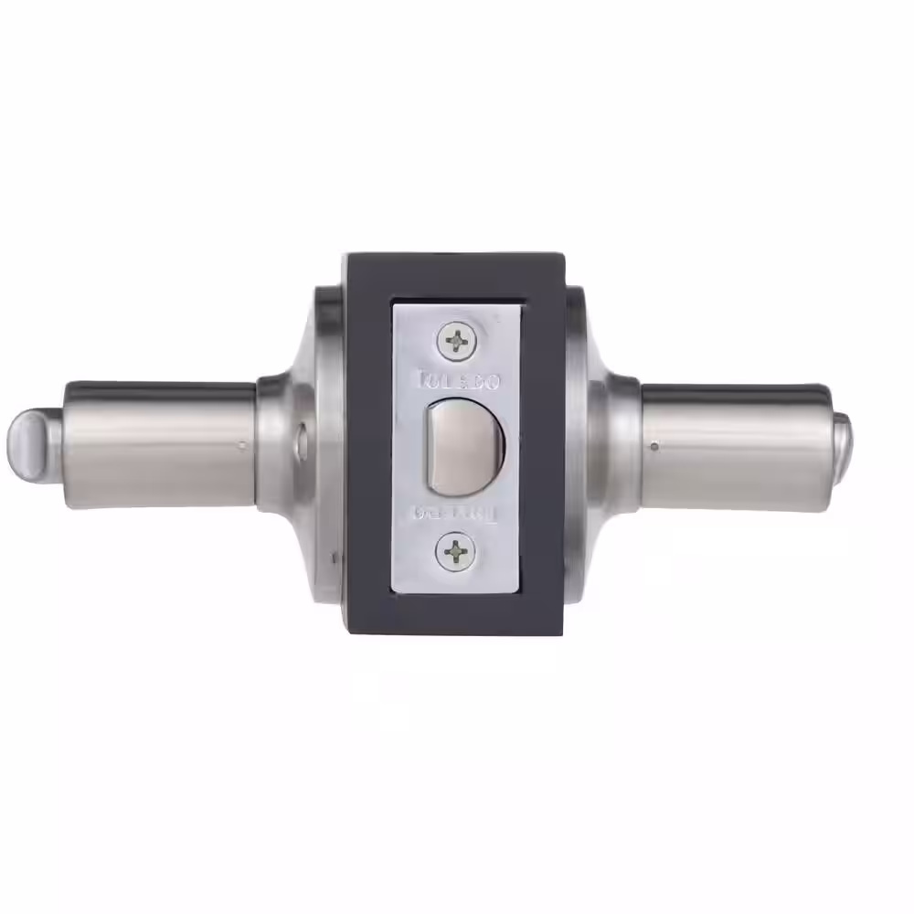 Toledo Satin Nickel Privacy Bed/Bath Door Handle Set