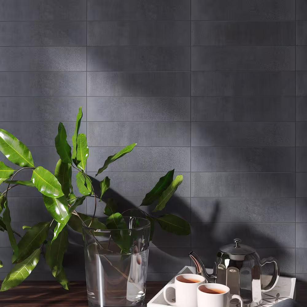 MOLOVO Le Leghe Cobalto Blue Subway 3 in. x 12 in. Matte Porcelain  Floor and Wall Tile (8.83 sq. ft./Case)