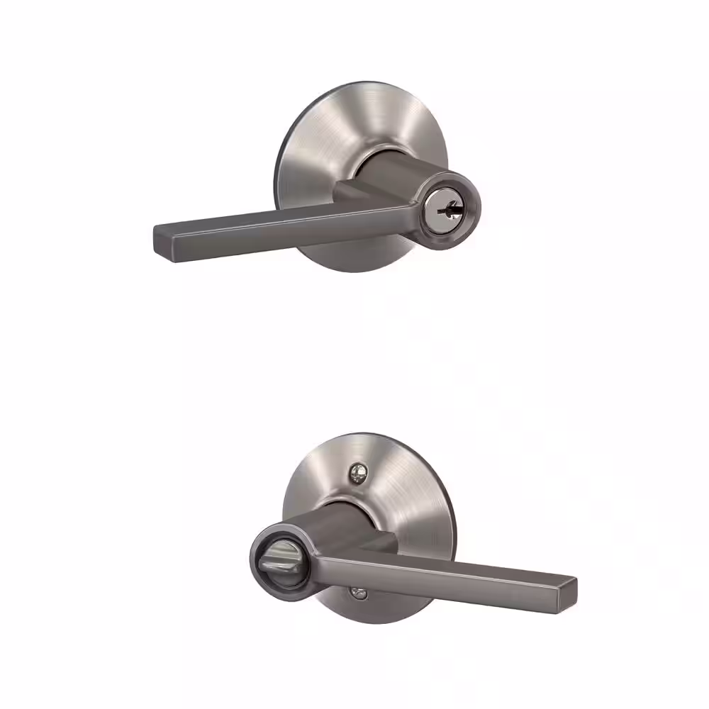 Schlage Latitude Satin Nickel Classic Keyed Entry Door Handle