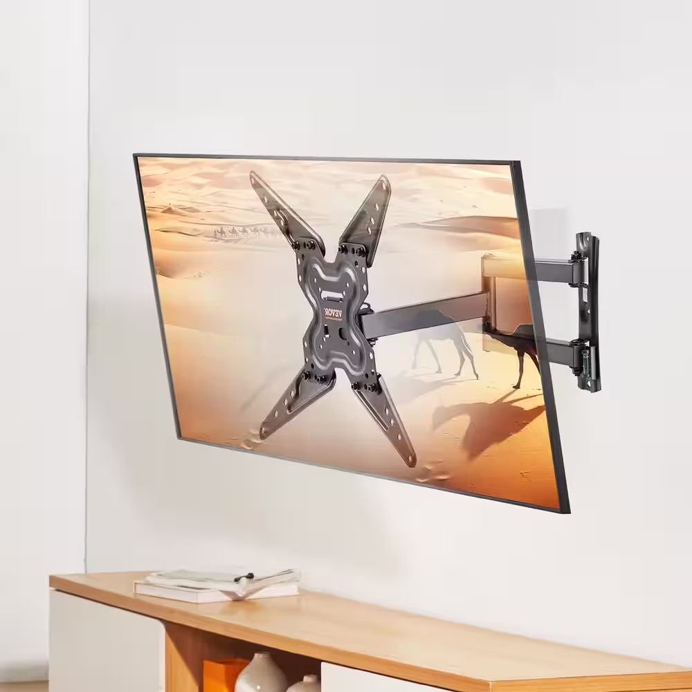 VEVOR Full Motion TV Mount Fits for 26-55 in. TVs Adjustment TV Swivel Wall Mount Bracket with Articulating Arm 99 lbs.