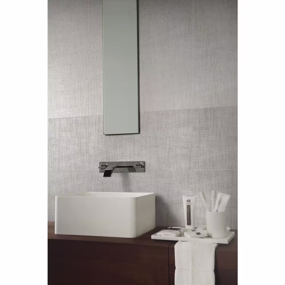 MSI Tektile Crosshatch Gray 12 in. x 24 in. Matte Porcelain Stone Look Floor and Wall Tile (14 sq. ft./Case)