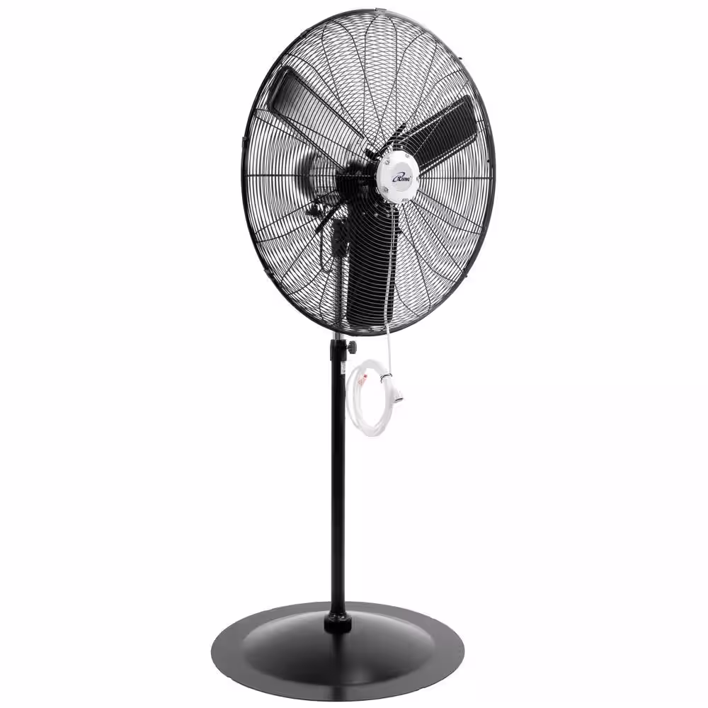 iLIVING Adjustable-Height 30 in. 8400 CFM 120-Volt 1.8 Amp Oscillating Pedestal Fan with Misting Kit