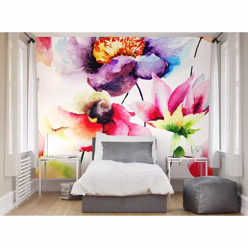 OhPopsi Watercolour Flora Wall Mural