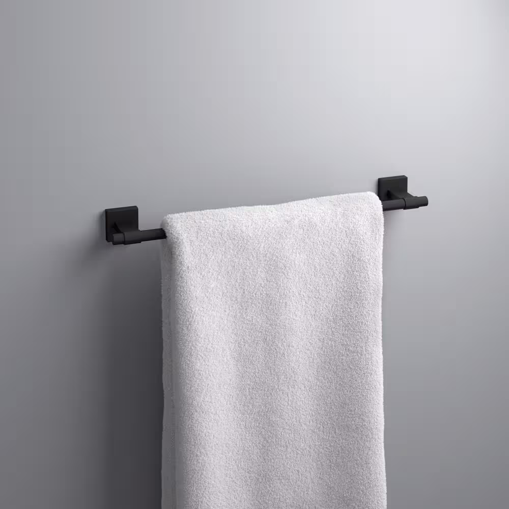 Franklin Brass Maxted 18 in. Towel Bar in Matte Black