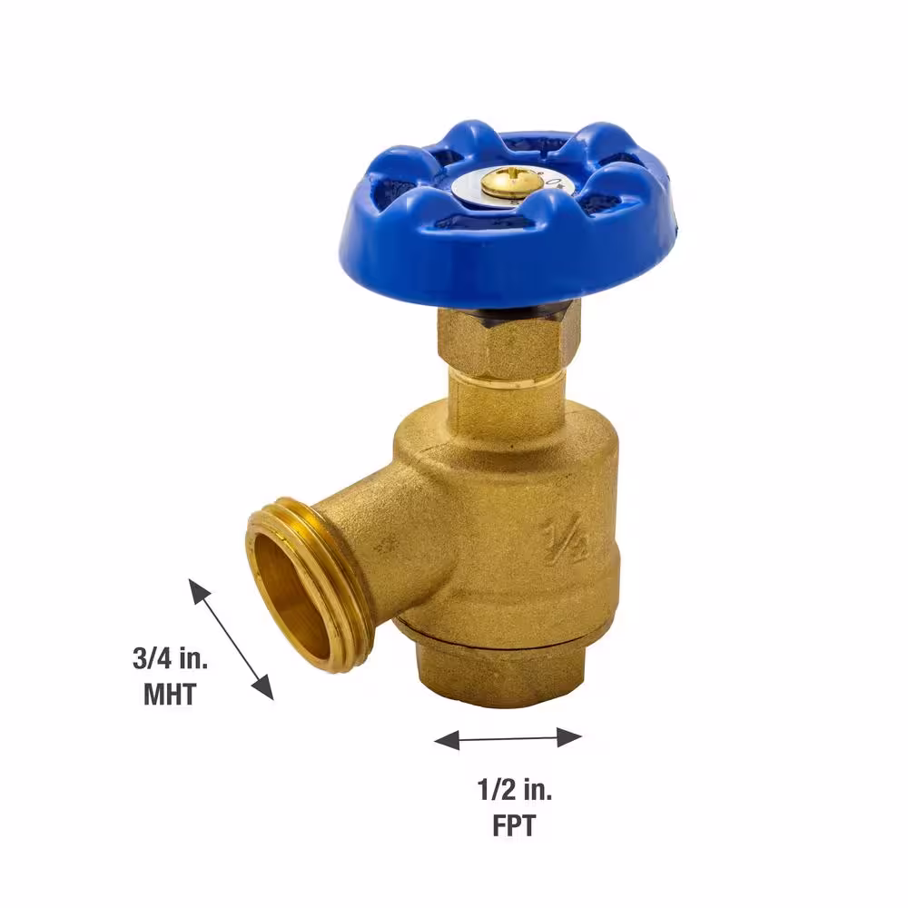 Everbilt 1/2 in. Brass Bent Nose Garden Valve