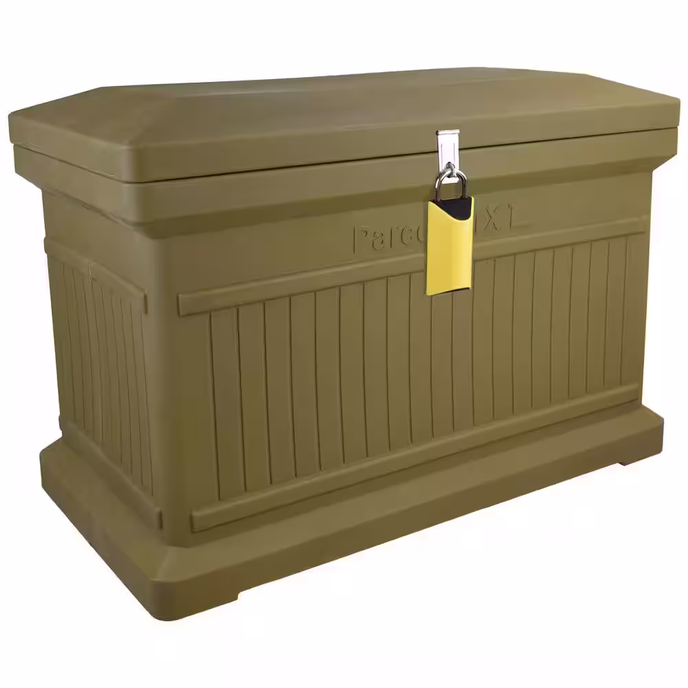 RTS Home Accents ParcelWirx Oak Horizontal Lockable with Smart Lock Package Delivery Box