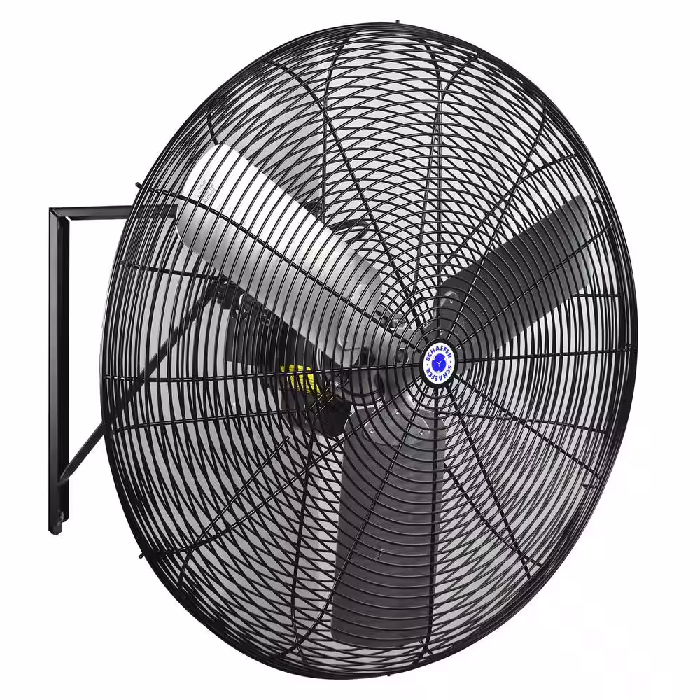 Schaefer 30 in. Black Circulation Wall Mounted Fan