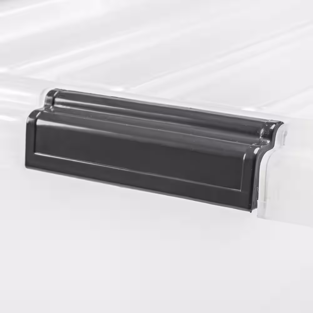 IRIS 132-Qt. Buckle Down Storage Box in Clear