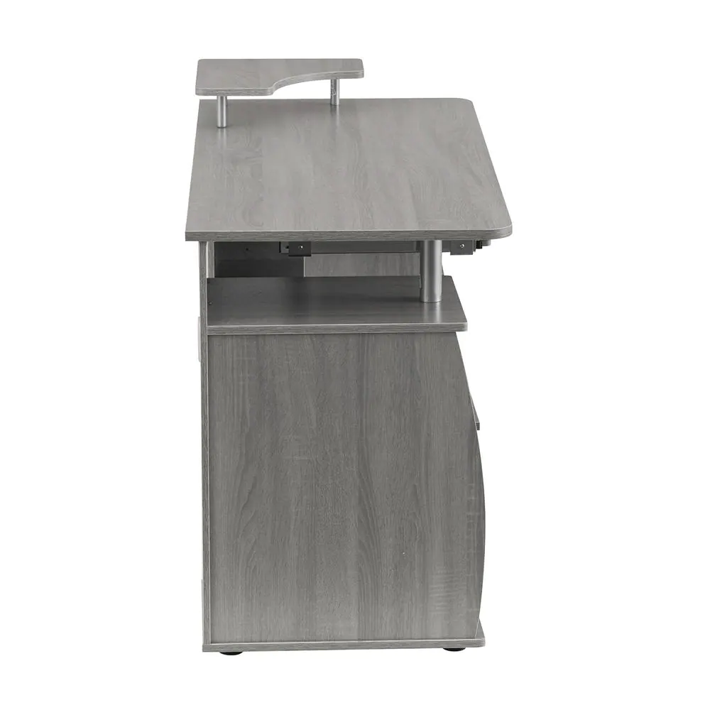 TECHNI MOBILI 47.25 in. Rectangular Gray 2 Drawer Computer Desk with Keyboard Tray