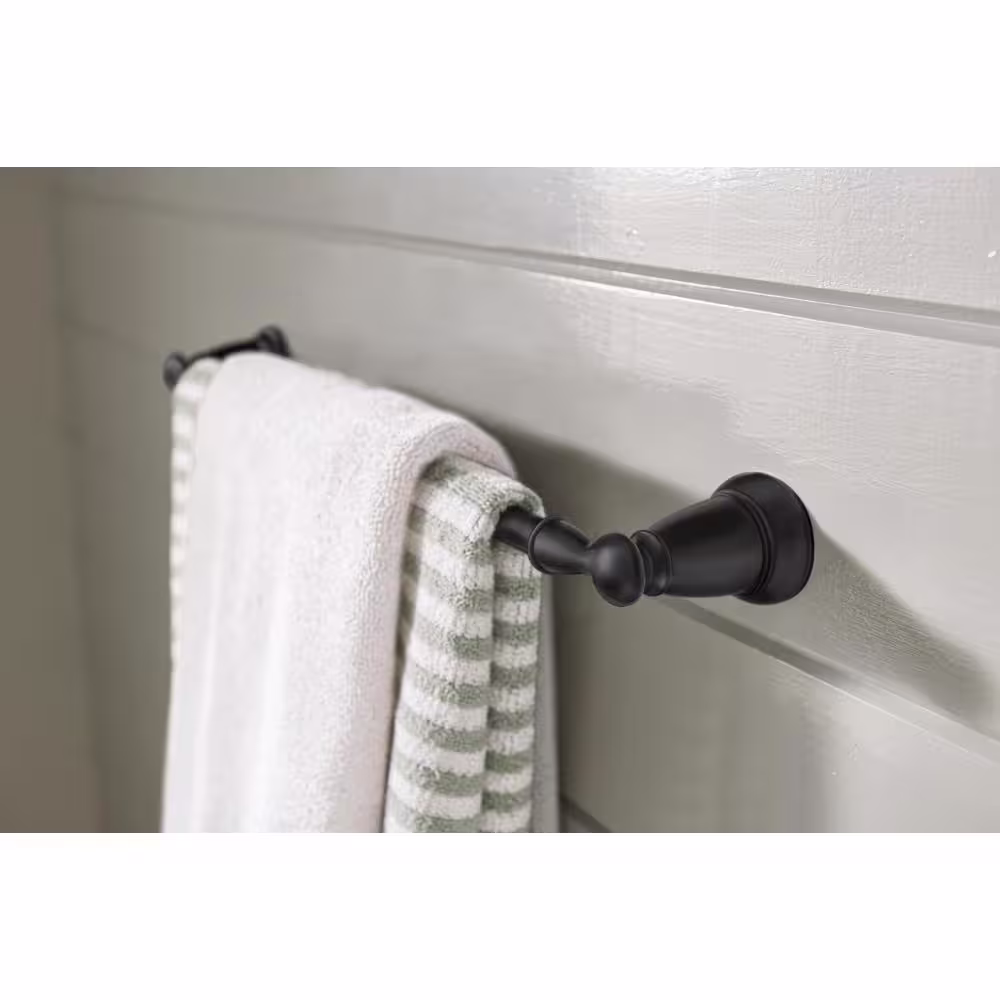 MOEN Banbury 24 in. Towel Bar in Matte Black (2-Pack Combo)