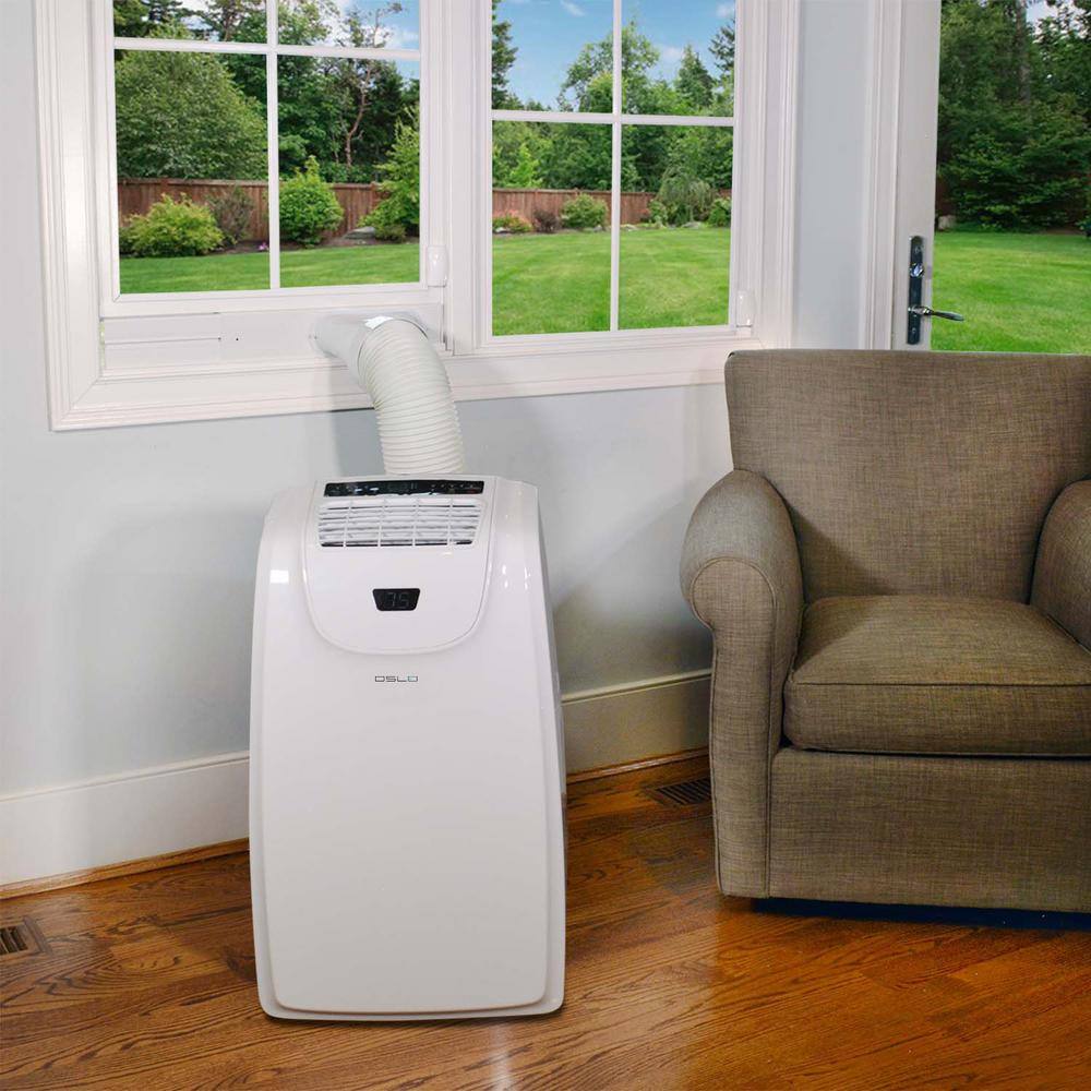 OSLO 12,000 BTU (8,000 BTU DOE) Portable Air Conditioner with Dehumidifier and Mirage Display in White