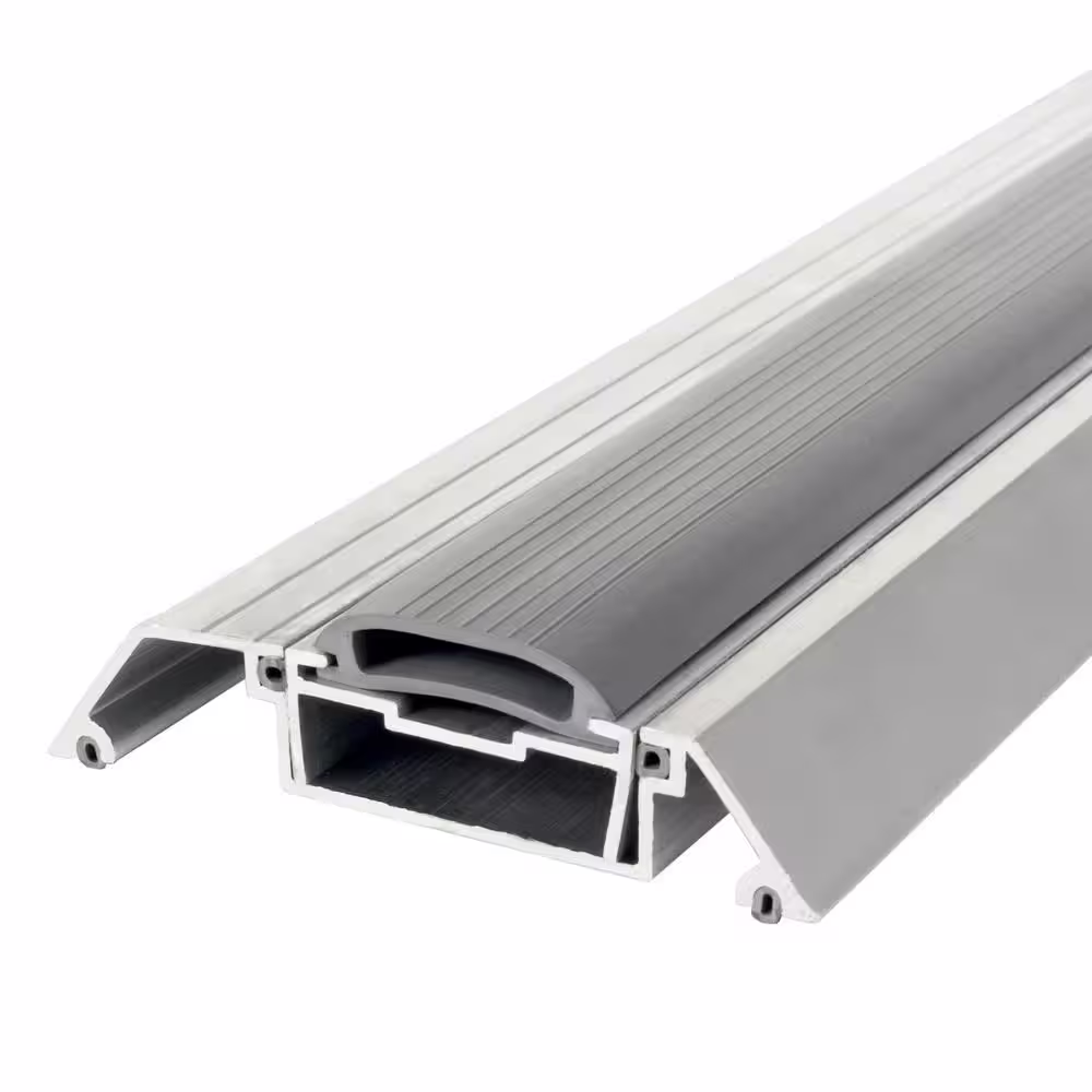 M-D Building Products 3-1/2 in. x 3/4 in. x 36 in. Silver Adjustable Aluminum Threshold with Vinyl Seal