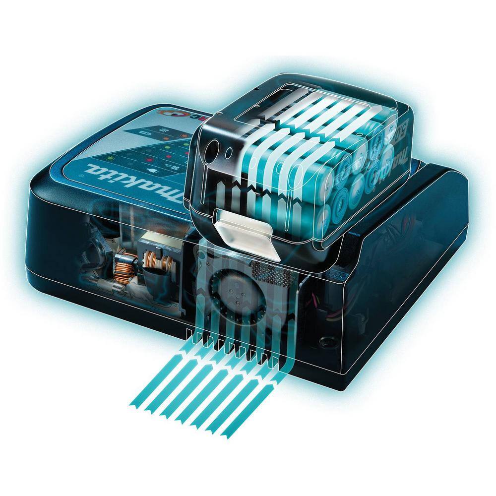Makita 18V LXT Battery and Rapid Optimum Charger Starter Pack (5.0Ah) with bonus 18V LXT Brushless Cut-Off/Angle Grinder