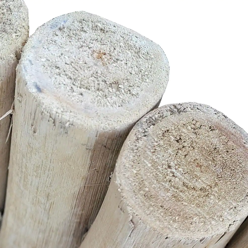 Backyard X-Scapes 72 in. L x 6 in. H x 1.25 in. D Natural Eucalyptus Wood Solid Log for Landscaping Edging and Lawn Garden Fence Border