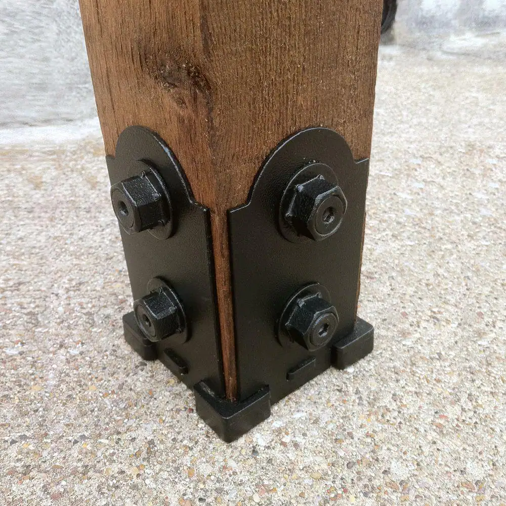 OWT Ornamental Wood Ties OWT (Ornamental Wood Ties) Laredo Sunset 4 in. x 4 in. Bulk Galvanized Steel Elevated Post Base