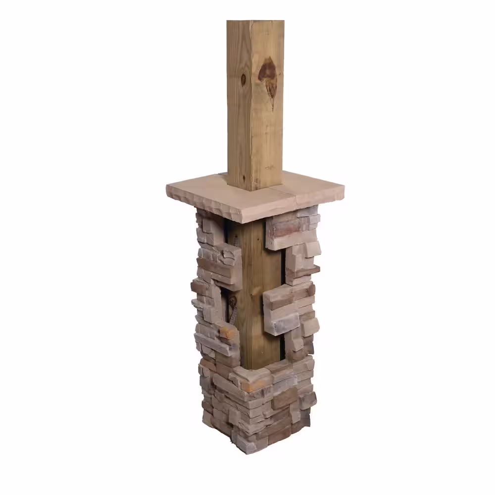 ClipStone 14 in. x 14 in. x 12 in. ProStack Column Wrap in Poinset