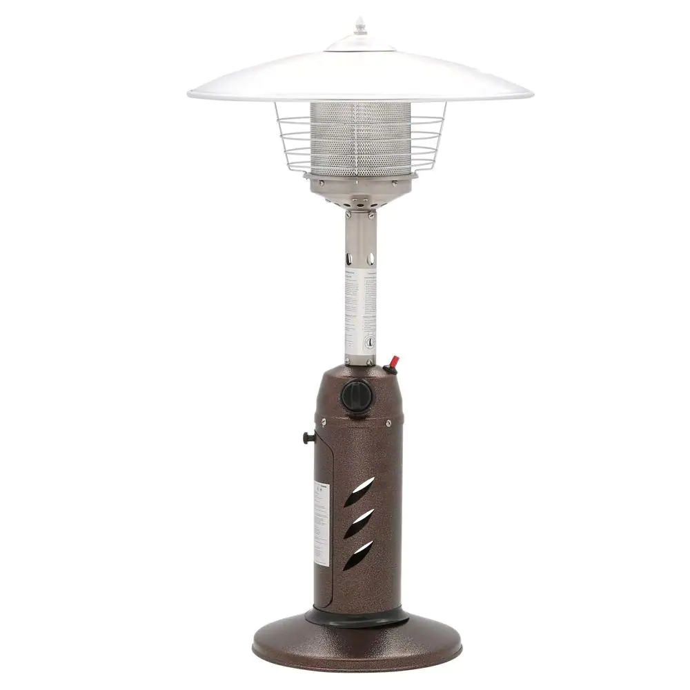 Hampton Bay 11,000 BTU Powder Coated Bronze Tabletop Propane Patio Heater