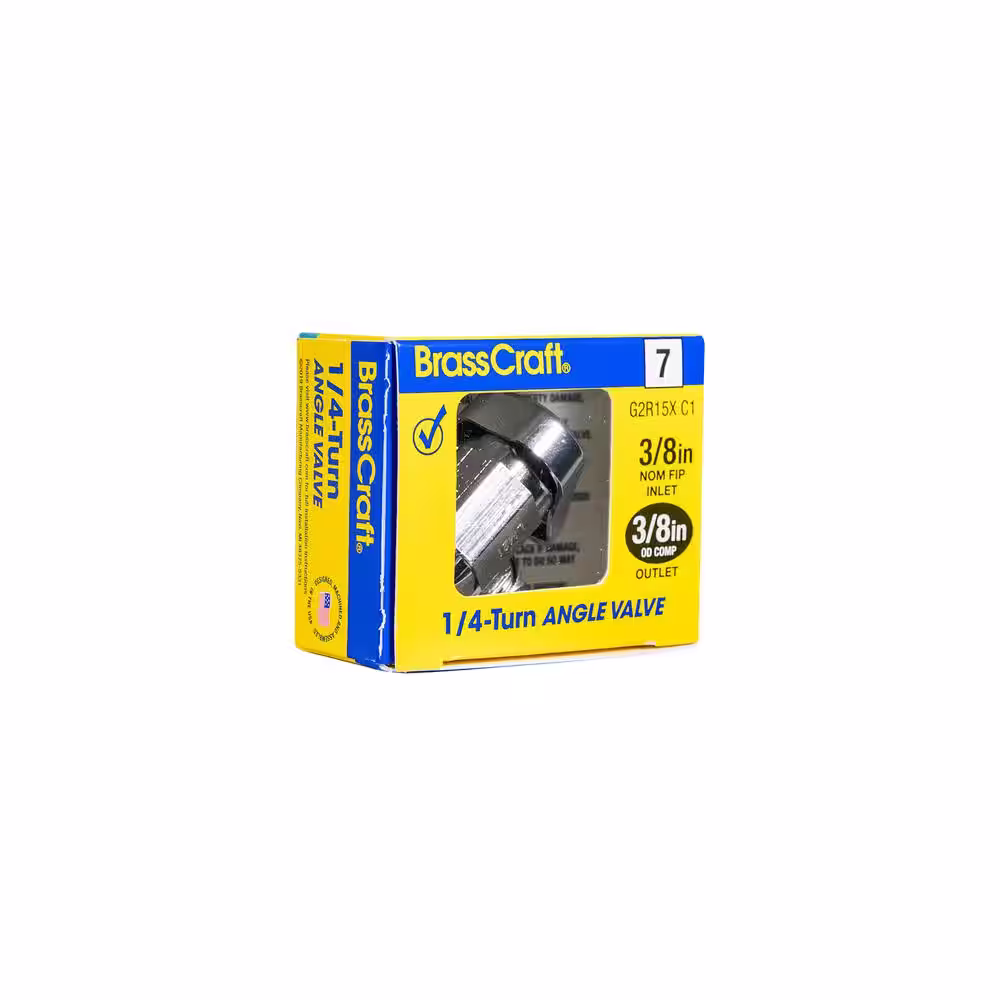 BrassCraft 3/8 in. FIP Inlet x 3/8 in. Compression Outlet 1/4-Turn Angle Valve