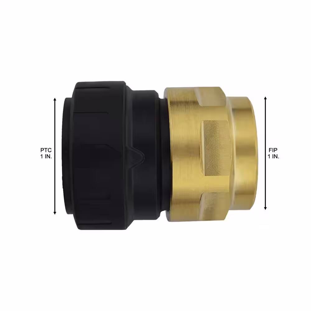 SharkBite ProLock 1 in. x 1 in. Push-to-Connect Plastic/Brass FIP Female Adapter Fitting