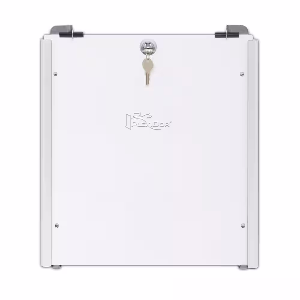 PlexiDor Performance Pet Doors 15.25 in. x 1.375 in. Medium White Sliding Track with Flip Lock