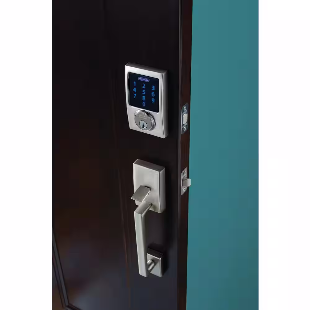 Schlage Century Satin Nickel Electronic Connect Smart Deadbolt - Z-Wave Plus Enabled